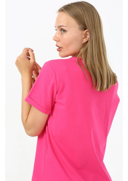 Kadın Kolu Duble Regular Fit T-Shirt indirimleri