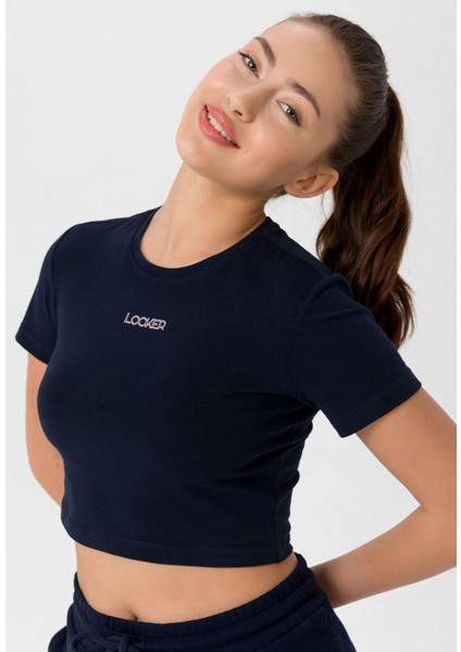 Kadın Slim Fit Crop T-Shirt
