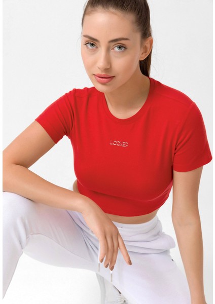 Kadın Slim Fit Crop T-Shirt