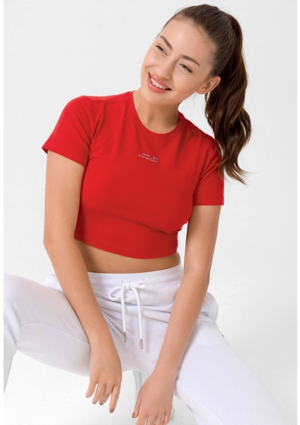 Kadın Slim Fit Crop T-Shirt