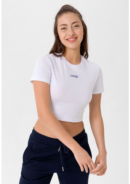 Kadın Slim Fit Crop T-Shirt