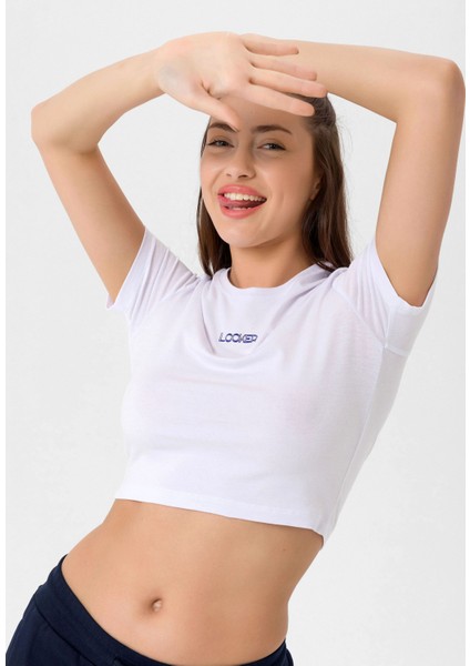 Kadın Slim Fit Crop T-Shirt