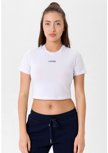 Kadın Slim Fit Crop T-Shirt