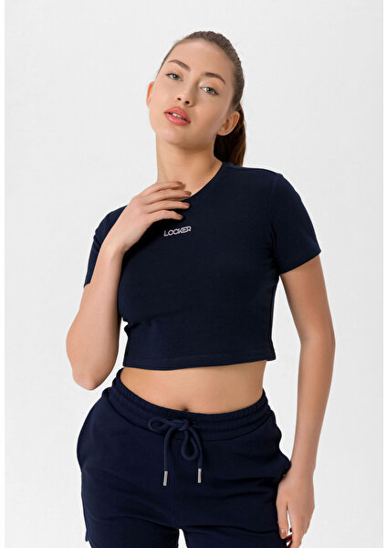 Kadın Slim Fit Crop T-Shirt