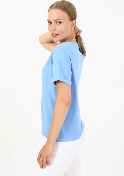 Kadın Kolu Duble Regular Fit T-Shirt fiyatları