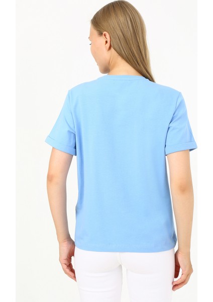 Kadın Kolu Duble Regular Fit T-Shirt indirimleri