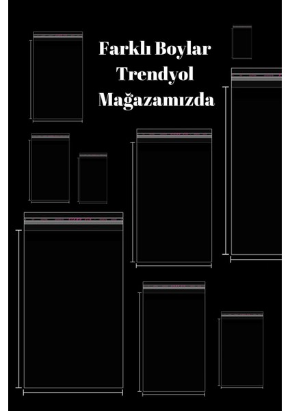 50 Adet 35X55 Bantlı (Yapışkanlı) Şeffaf Jelatin Poşet Opp Parlak Çeyiz Poşeti fırsatları
