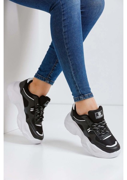 143 Rahat Kalın Taban Kadın Sneaker Spor Ayakkabı