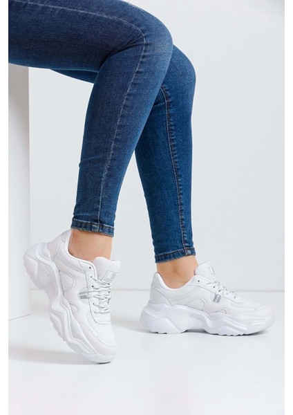 143 Rahat Kalın Taban Kadın Sneaker Spor Ayakkabı