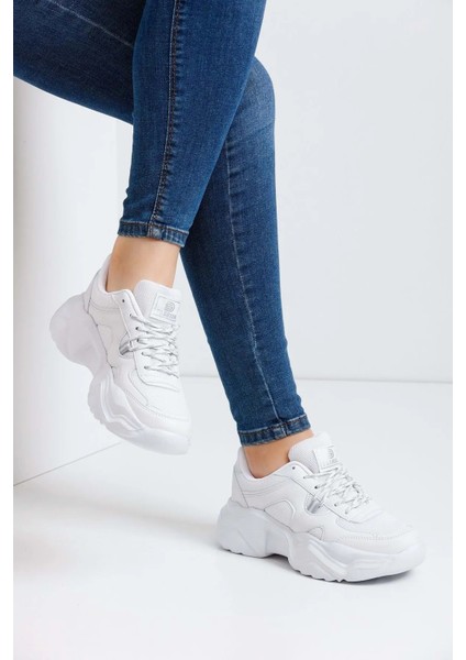 143 Rahat Kalın Taban Kadın Sneaker Spor Ayakkabı