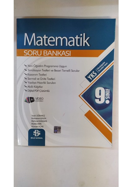 Sarmal Yayınları Bilgi Sarmal 9. Sınıf Matematik Soru Bankası