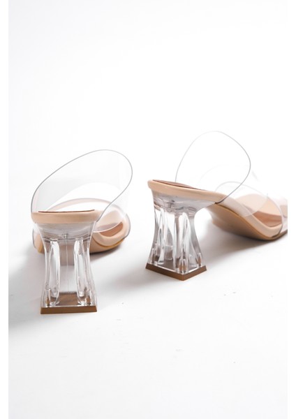 Kadın Ortopedik Klasik Topuklu Ayakkabı Şeffaf Detaylı Orta Topuk Günlük Kullanım İçin indirimleri