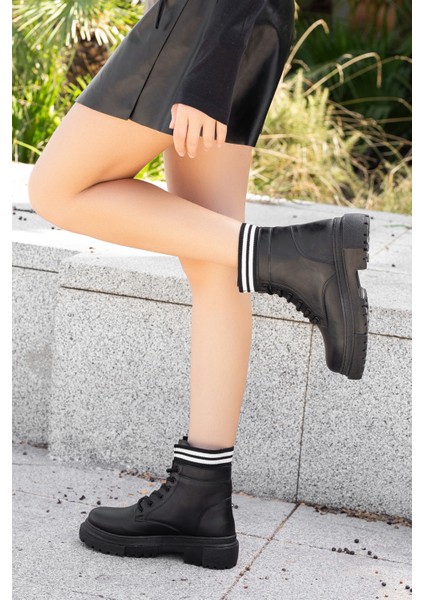 D047 Garantili Soğuk Geçirmez Kışlık Kadın Bot & Bootie