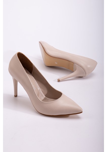 D063 Garantili Kadın Ince Klasik Topuklu Stileto Ayakkabı