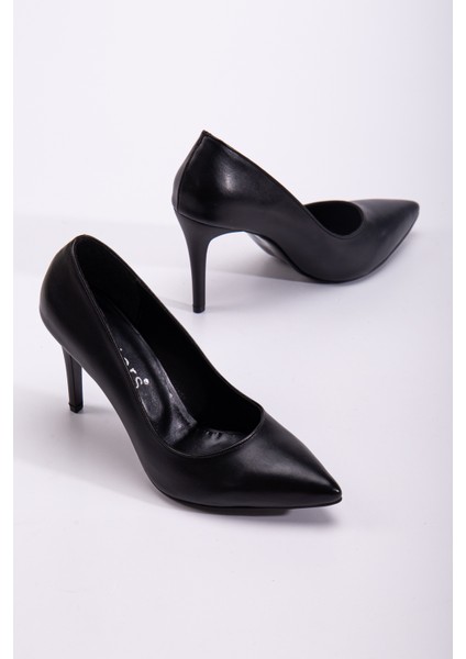 D063 Garantili Kadın Ince Klasik Topuklu Stileto Ayakkabı indirimleri