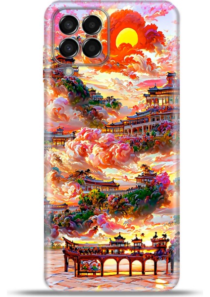 Samsung Galaxy M33 Kılıf Esnek Silikon Kamera Koruma 4K Desenli Özel Tasarım - Uzak Doğu