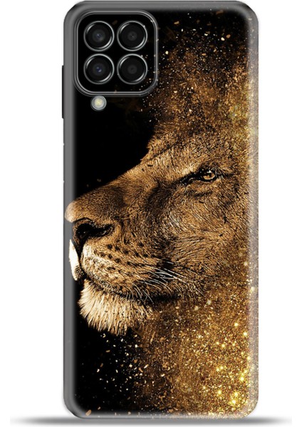 Samsung Galaxy M33 Kılıf Esnek Silikon Kamera Koruma 4K Desenli Özel Tasarım - Asil Aslan