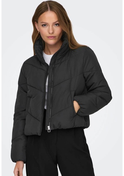 Kadın Mont Siyah 15308639 Onlmaggı Solıd Puffer cc Otw