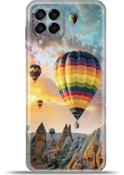 Samsung Galaxy M33 Kılıf Esnek Silikon Kamera Koruma 4K Desenli Özel Tasarım - Kapadokya Balon