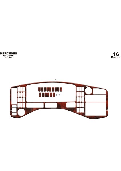Marscockpitdesign Mercedes 403 Ön Torpido Kaplama Maun 16 Parça 1993-2000