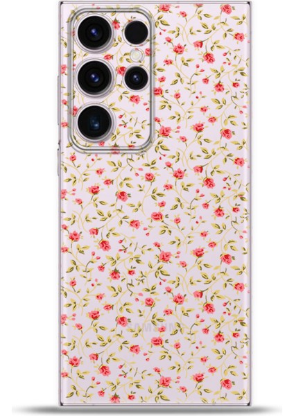 Samsung Galaxy S23 Ultra Kılıf Esnek Silikon Kamera Koruma 4K Desenli Özel Tasarım - Rosern