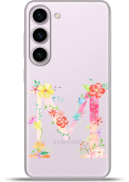Samsung Galaxy S23 Kılıf Esnek Silikon Kamera Koruma Kişiye Özel Harfler Kai - M Harfi
