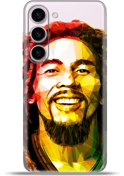 Samsung Galaxy S23 Kılıf Esnek Silikon Kamera Koruma 4K Desenli Özel Tasarım - Marley