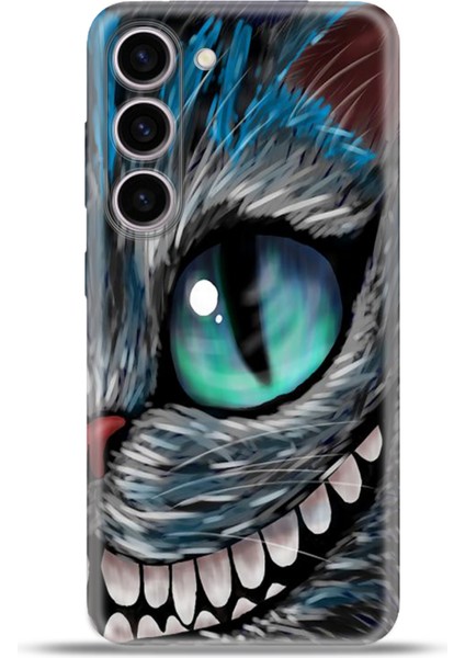 Samsung Galaxy S23 Kılıf Esnek Silikon Kamera Koruma 4K Desenli Özel Tasarım - Arsiz Kedi