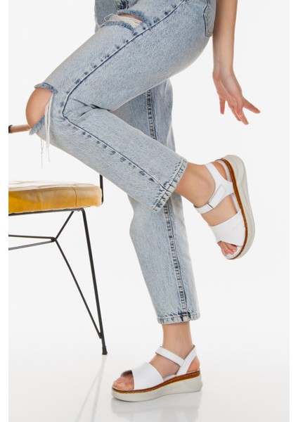 Iç Dış Deri Platform Taban Kadın Sandalet fiyatları