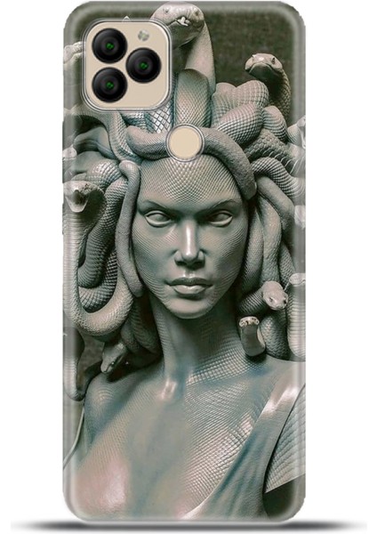 General Mobile Gm 22 / Gm 22S Kılıf Esnek Silikon Kamera Koruma 4K Desenli Özel Tasarım - Medusa