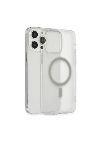 Iphone 15 Pro Max Uyumlu Magsafe Şeffaf Silikon Telefon Kılıfı