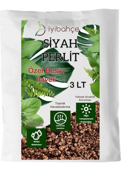 Siyah Perlit 3 Lt (Besin ve Vitaminler ile Zenginleştirilmiş)