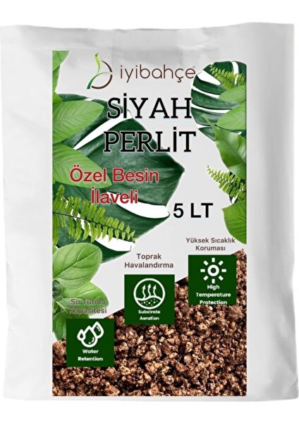 Siyah Perlit 5 Lt (Besin ve Vitaminler ile Zenginleştirilmiş)