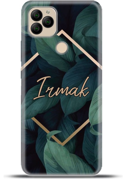 General Mobile Gm 22 Plus Kılıf Silikon Esnek Kamera Koruma Kişiye Özel Isim - 3D Yaprak