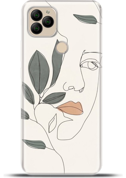General Mobile Gm 22 Plus Kılıf Esnek Silikon Kamera Koruma 4K Desenli Özel Tasarım - Abstract Girl