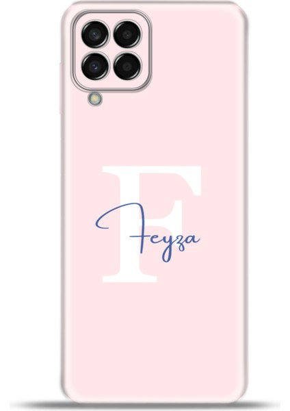Samsung Galaxy M33 Kılıf Silikon Esnek Kamera Koruma Kişiye Özel Isim Harf Zao Pembe - F fiyatları
