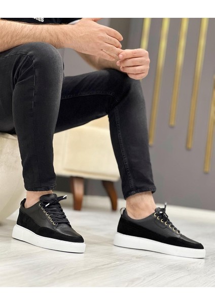 5485 Deri Siyah Sneaker Erkek Ayakkabı
