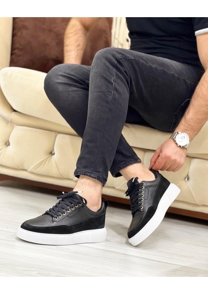 5485 Deri Siyah Sneaker Erkek Ayakkabı