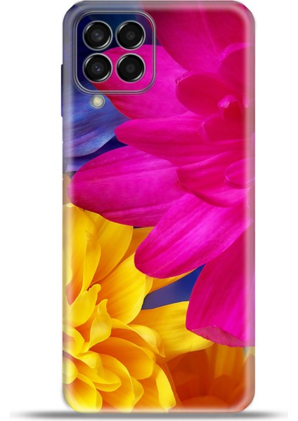 Samsung Galaxy M33 Kılıf Esnek Silikon Kamera Koruma 4K Desenli Özel Tasarım - Yıldız Çiçeği fiyatları