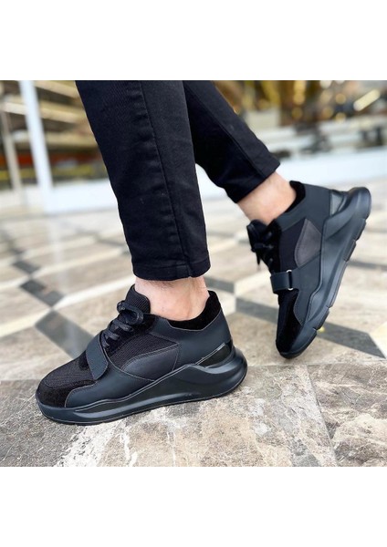 0680 Deri Siyah Sneaker Erkek Ayakkabı