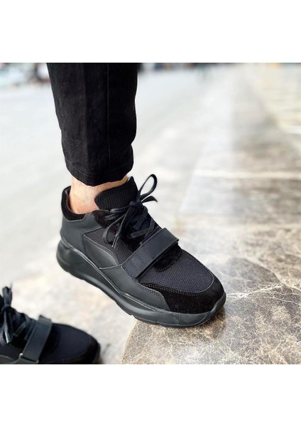 0680 Deri Siyah Sneaker Erkek Ayakkabı