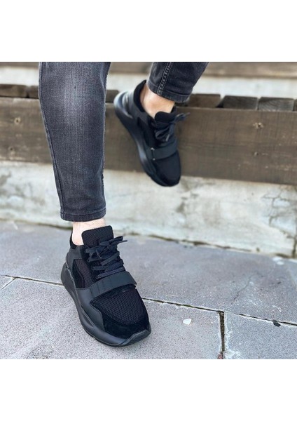 0680 Deri Siyah Sneaker Erkek Ayakkabı