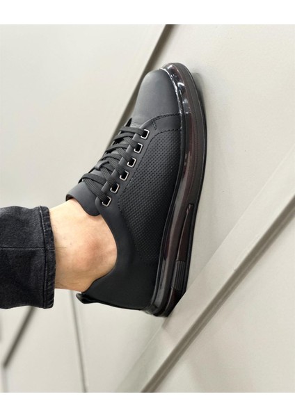 0359 Deri Siyah Sneaker Erkek Ayakkabı