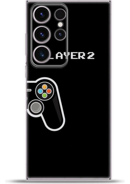 Samsung Galaxy S23 Ultra Kılıf Esnek Silikon Kamera Koruma 4K Desenli Özel Tasarım - Player2