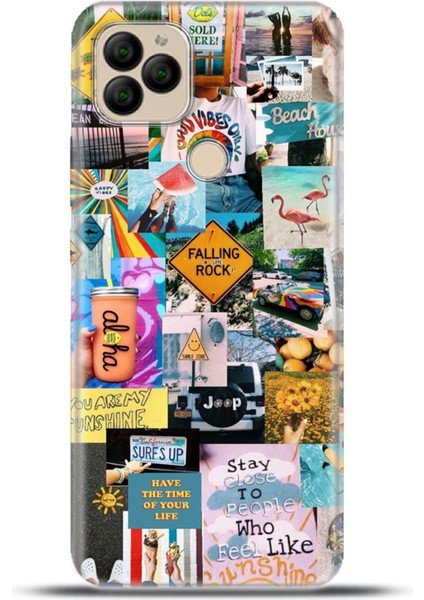 General Mobile Gm 22 Plus Kılıf Esnek Silikon Kamera Koruma 4K Desenli Özel Tasarım - Losangeles Vibe