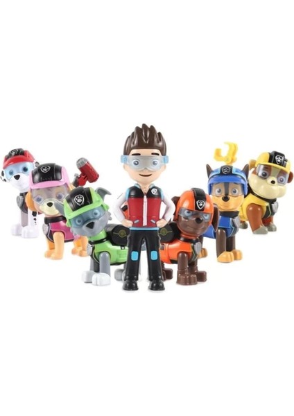 Paw Patrol 7 Li Figür Seti, Chase, Marshall, Zuma, Rubble, Skye, Rocky ve Ryder