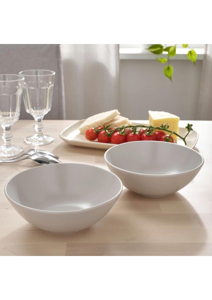 4 Adet Kase Seti, Meridyendukkan Mat Açık Gri ,16 cm Stoneware Fonksiyonel Tasarım fırsatları