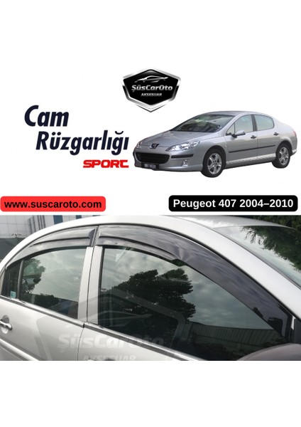 Peugeot 407 2004-2010 Uyumlu Mugen Cam Rüzgarlığı Seti Piano Black 4'lü fiyatları
