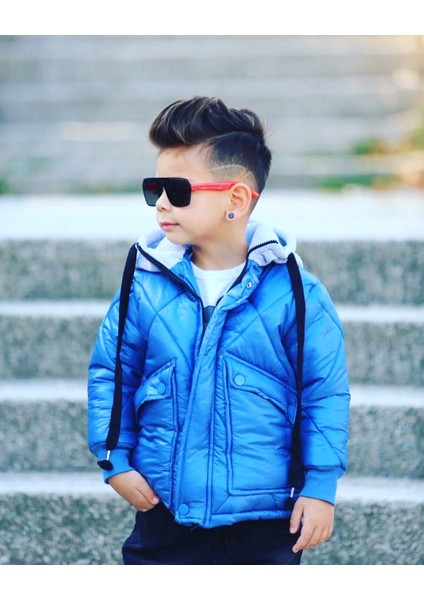 Erkek Çocuk Şişme Mont Kapüşonlu Elyaf Dolgulu Içi Astarlı Cepli fiyatları
