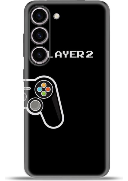 Samsung Galaxy S23 Kılıf Esnek Silikon Kamera Koruma 4K Desenli Özel Tasarım - Player2 fiyatları